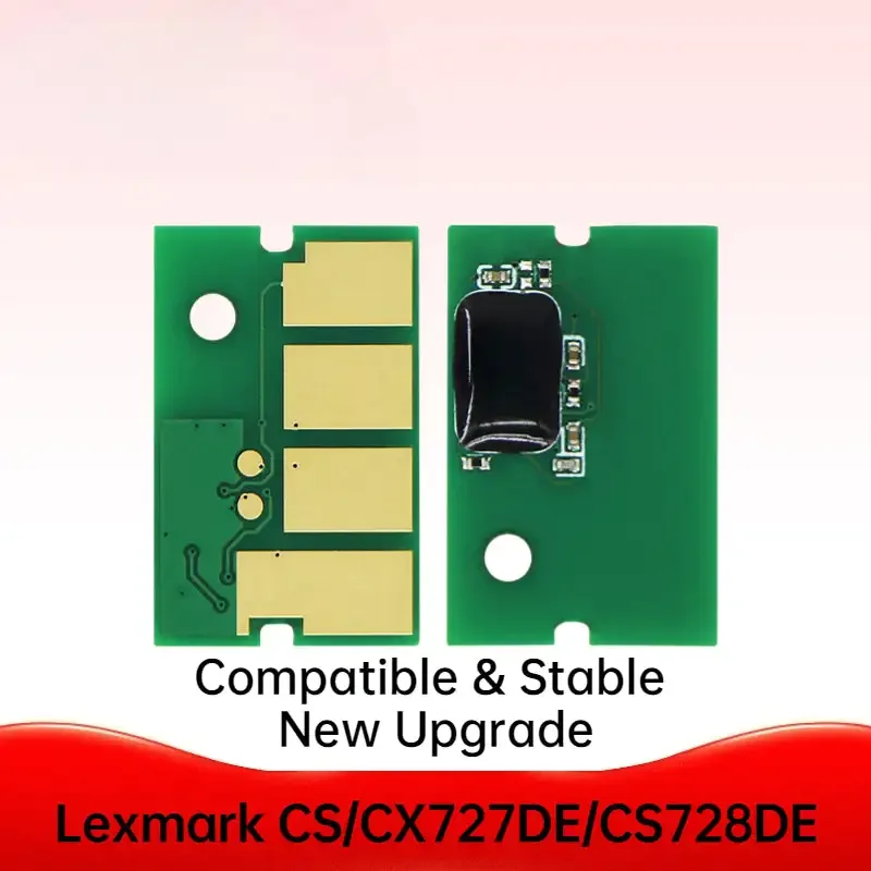 Chip de cartucho para impresora Lexmark CS727DE CX727DE CS728DE, reinicio de Chip de cartucho 75B20K0 75B20C0 75B20M0 75B20Y0, Chip de tóner