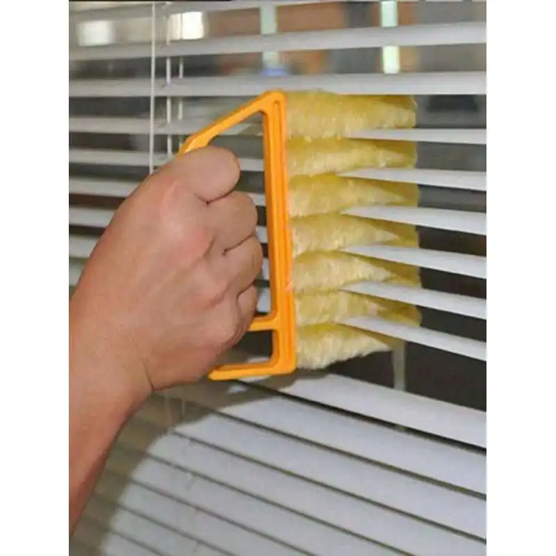 1pcs Handheld Blind/Car Window Cleaner, Curtain Cleaning Brush With Removable Microfiber Cover, Car Vents, Fan Slots