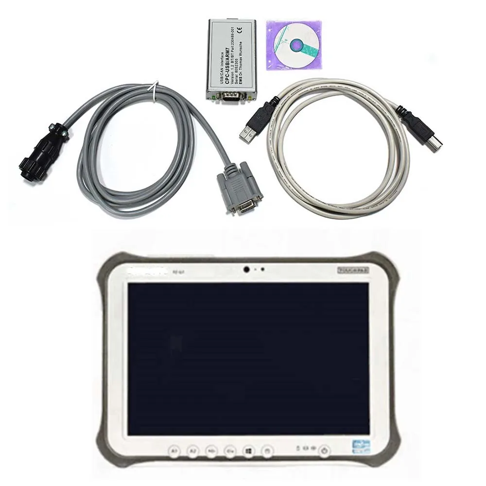 

FORK LIFT AUTO SCANNER TOOL for TOYOTA BT INTERFACE USB ARM7 CANBOX TRUCKCOM FORKLIFT TOOLS with FZ G1 Laptop