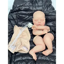 21Inch Reborn Doll Kit Peaches Soft Touch Lifelike Hand-draw Hair Unfinished Painted DIY Doll Parts