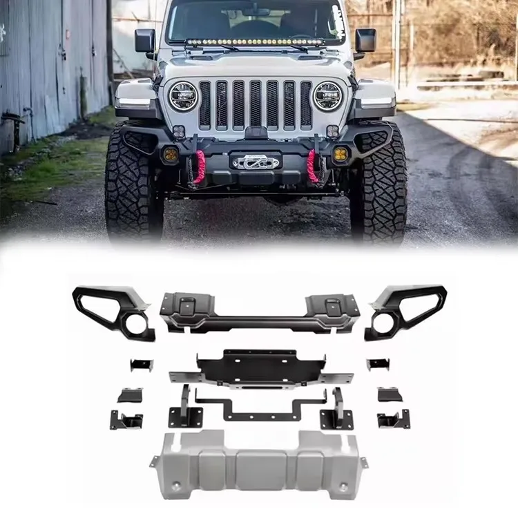 for JL 2018+ Car Offroad 4x4 Auto Accessories FRONT Bumper for Jeep Wrangler