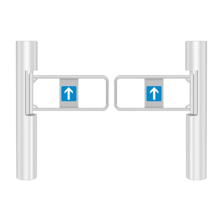 

automatic pedestrian swing barrier gate with access control gate opening mechanism