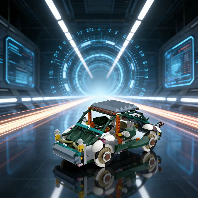 

460 деталей MOC: Модель автомобиля «Орхидея», конструктор, игрушка, архитектурный набор для сборки, рождественский подарок, развивающая игрушка, креативная идея для творчества