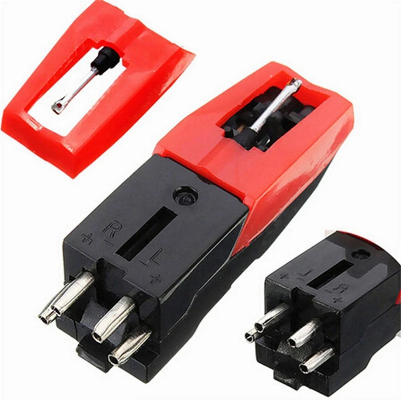 8 Pcs Aluminum Turntable Diamond Stylus Needle For LP Record Player Phono Ceramic Cartridge