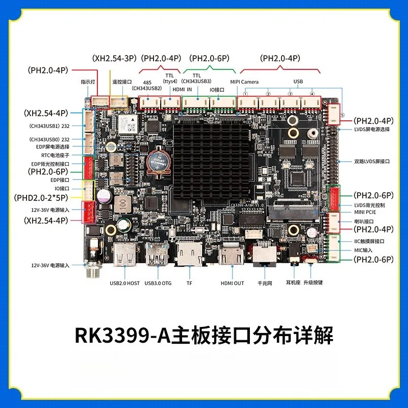 لوحة أم صناعية RK3399 تعمل بنظام أندرويد الكل في واحد للكمبيوتر AI Robot Jukebox تدعم نظام Linux Ubuntu #1