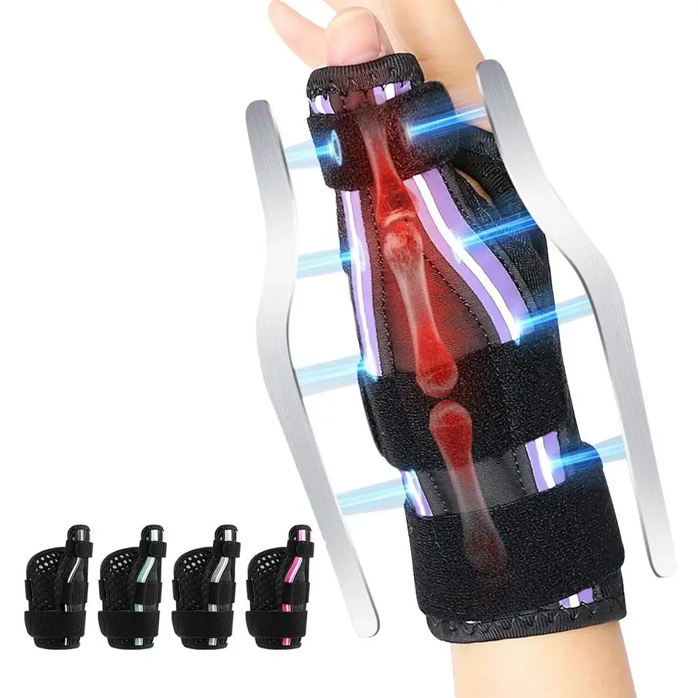 with Dual Support Strip Thumb Brace Adjustable Sprain Support Wrist Spica Splint Secure Fastening Breathable Wrist Brace Support