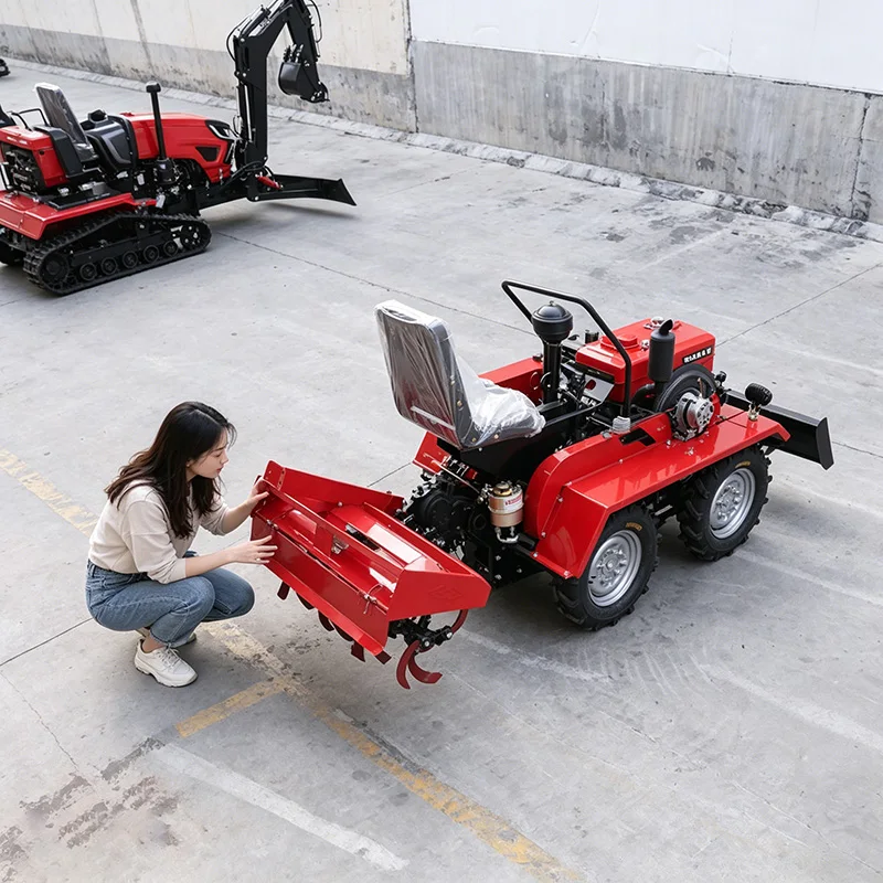 

Customized User Friendly Farm Tractor, Four Wheel Rotary Tiller, Wheel Micro Tiller & Small Cultivator