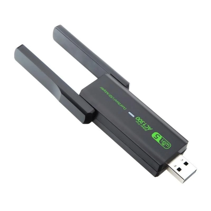 

2.4GHz 5GHz Double Bands 1300Mbps Wireless Networking Card Dongles Wifi Adapter WiFi USB Dongles For Laptops