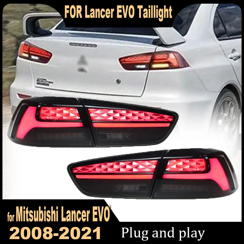 1 Pair Car Tail Light Assembly For Mitsubishi Lancer 2008 2009 2010-2020 LED Brake Signal light Car led Tail light Tuning Parts