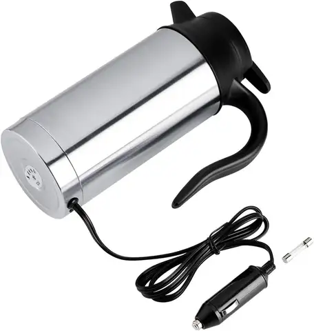 12V Car Kettle 750ml Stainless Steel Electric Heating Cup Coffee Mug Traveling Water Boiler Heater Portable Tea Bottle