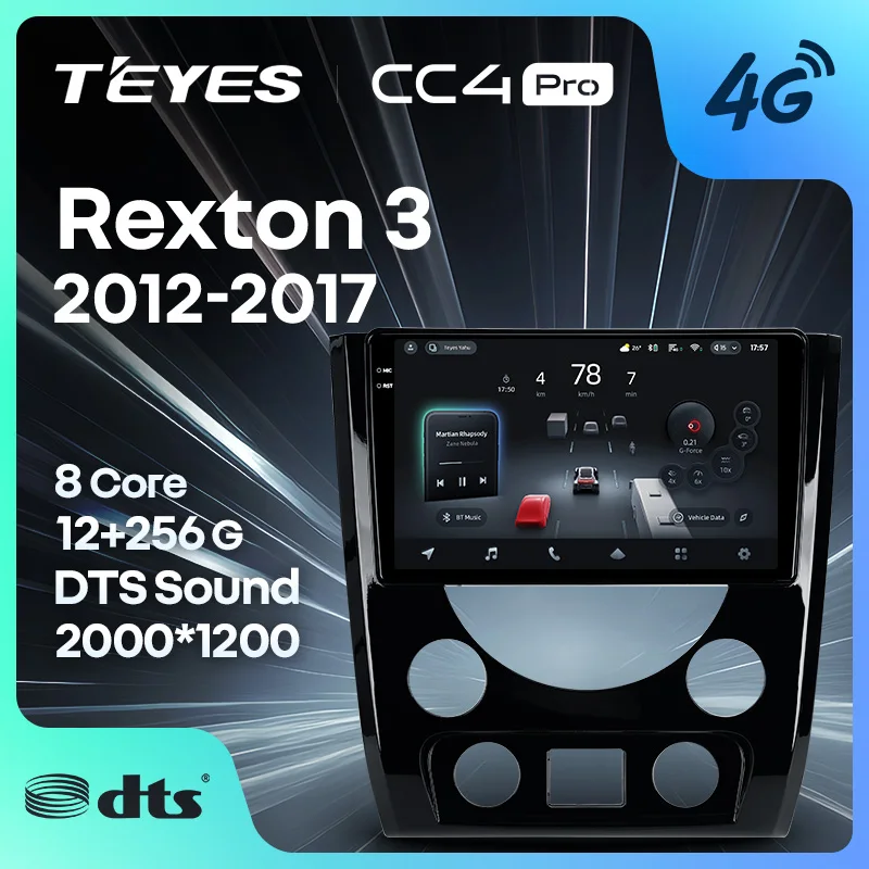 TEYES CC4 PRO لسيارة سانج يونج ريكستون Y290 3 2012 - 2017 CarPlay Auto 2DIN Autoradio راديو تشغيل السيارة ستيريو الوسائط المتعددة #1