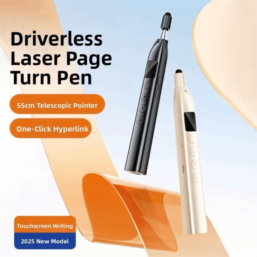 RF2.4GHz Remote Control Page Turning Pen Infrared Versatile Multimedia Page Turner USB Charging Classroom Pointer