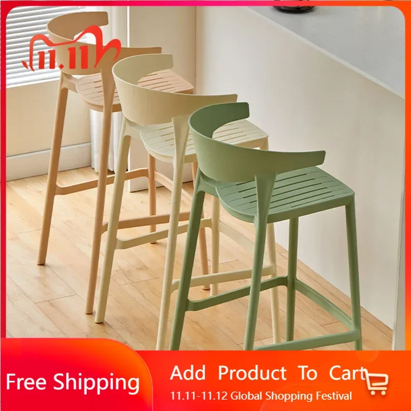 

Design Restaurant Bar Stool Makeup Designer Designer Living Room Plastic Balcony Dining Chairs Ergonomic Chaise Trendy Furniture