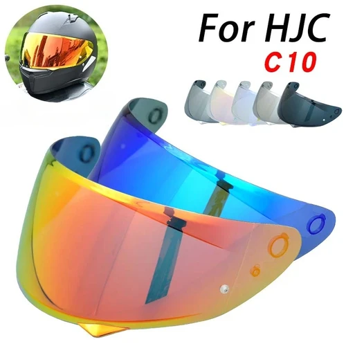 Lente de visera para casco de motocicleta C10 para HJC C10, reemplazo Anti-UV, antiarañazos, protección contra el viento a prueba de polvo, accesorios para motocicletas