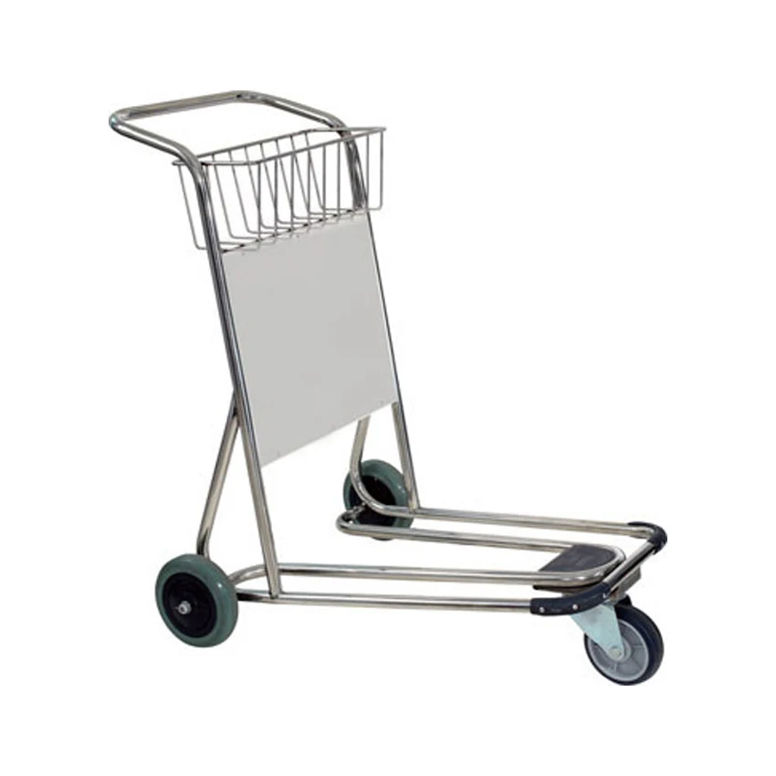 

Nature Rubber Wheels Aluminum Alloy Airport Baggage Trolley Luggage Cart Airport Trolley Cart With Brake System