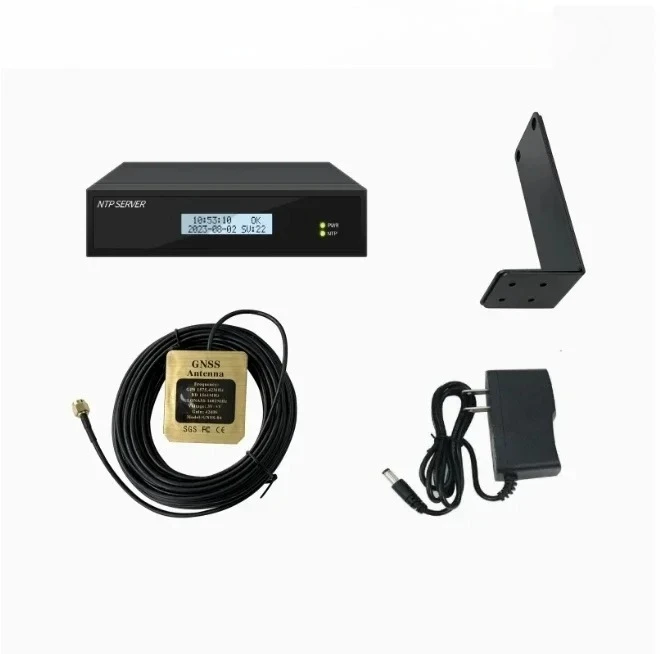 Server NTP TF-NTP-LITE + Antenna 10m/30m Server temporale di rete con schermo 2 porte di rete Supporto per Beidou GPS GLONASS QZSS