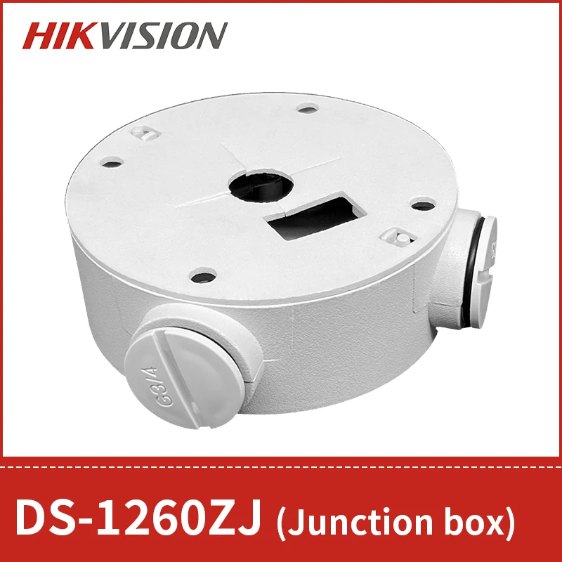 hikvision outdoor junction box ds1260zj aluminio liga suporte branco preto cctv acessorios para bullet camera 01