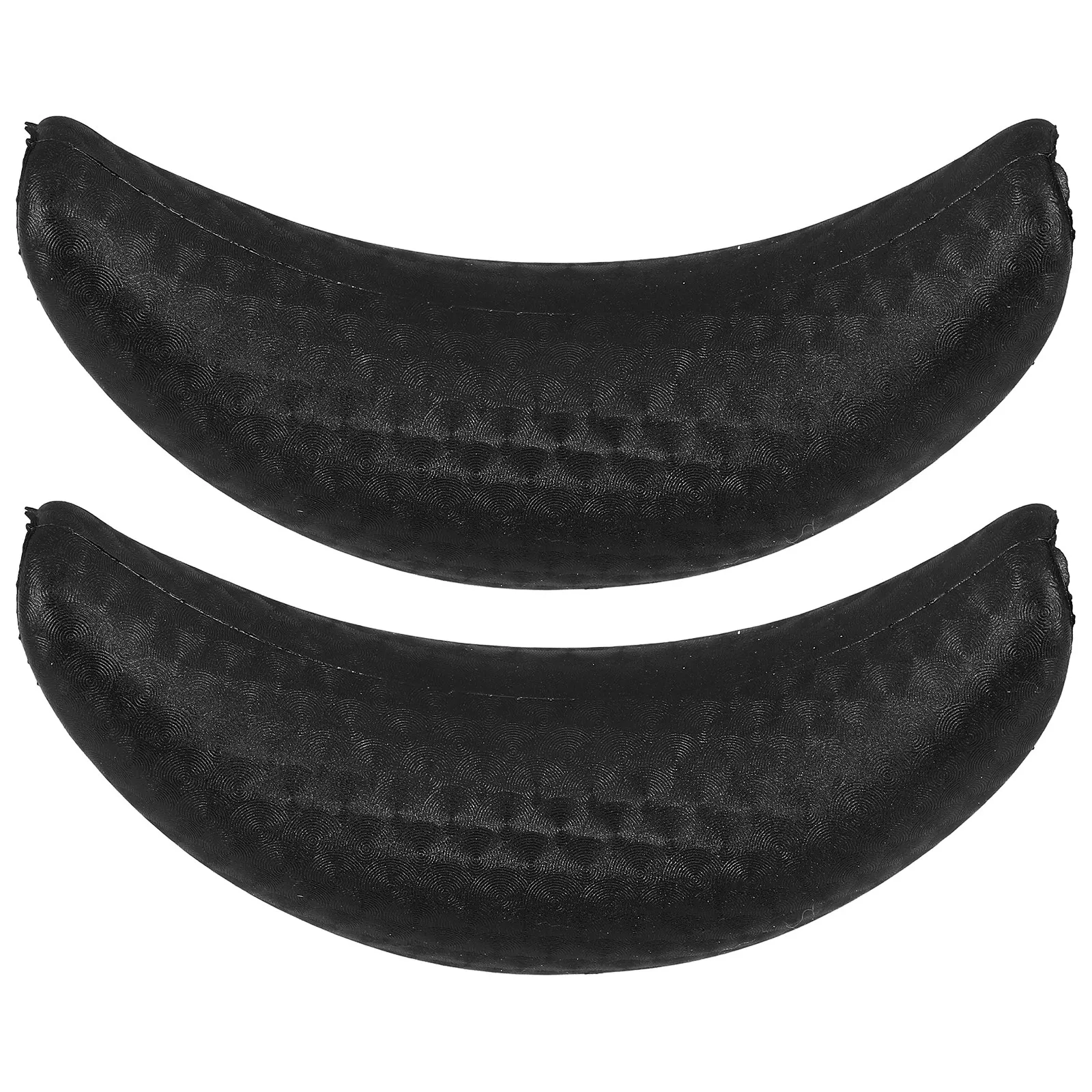 

2Pcs Crescent Shampoo Bowl Neck Rest Cushion Ergonomic Soft Silicone Non Slip Hair Wash Neck Support Pillow Black for Salon Spa