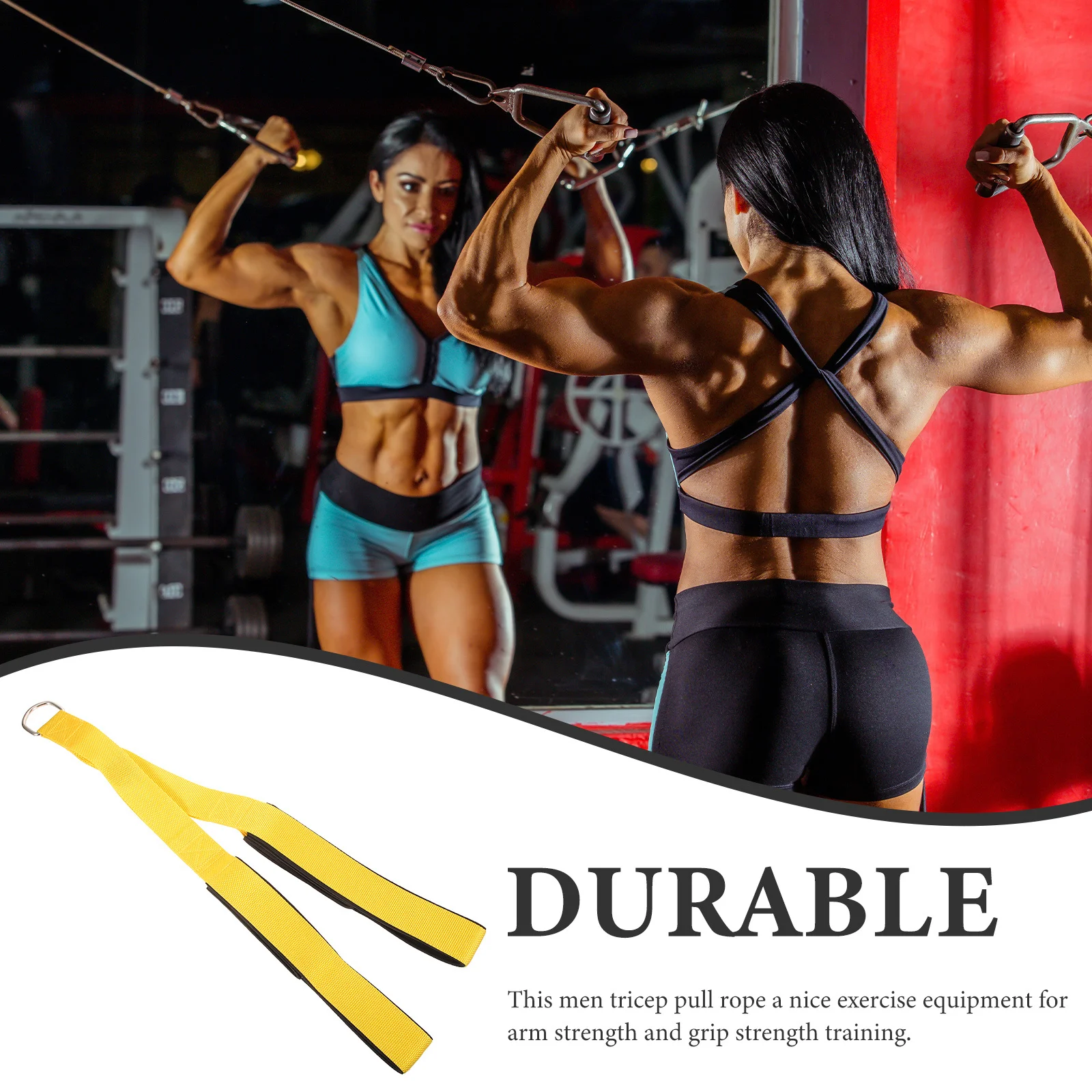 

Tricep Pull Rope Gym Training Kit Non-Slip Handles Biceps Exercise Equipment Home Workout Supplies Tricep Rope