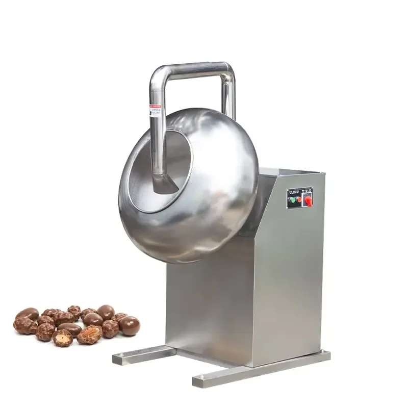 for Stainless Steel Commercial Electric Chocolate Coating Machine Heating Function for Almond Nut Peanut Candy Enrober