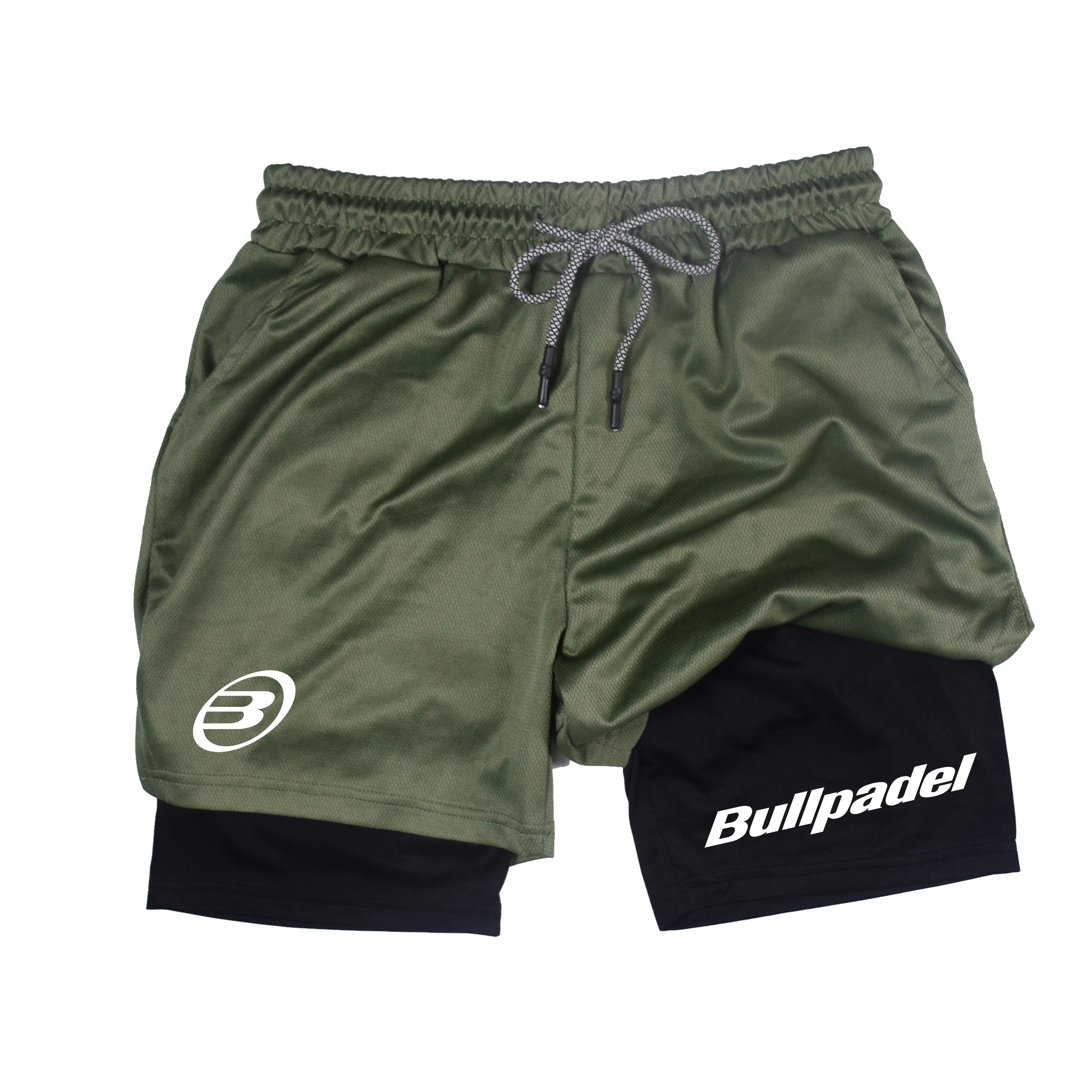 Nuevos pantalones cortos deportivos Bullpadel para hombre, pantalones cortos de tenis transpirables de verano para hombre, pantalones de bádminton de secado rápido, ropa deportiva para correr al aire libre