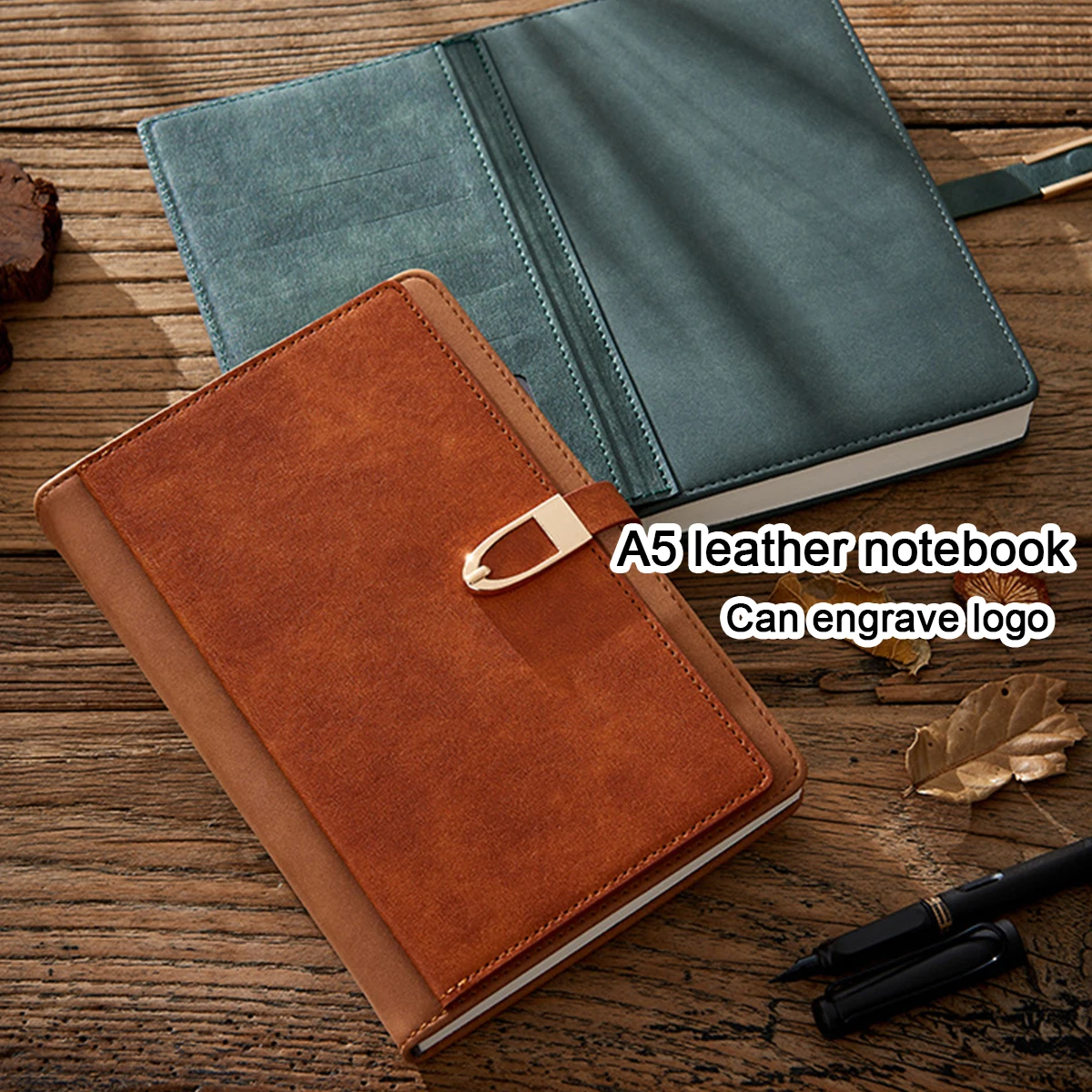 (Can Engrave Logo) A5 Buckle Student Subject Notebook, Work Meeting Record Book, Business Notepad, Diary, Travel Log
