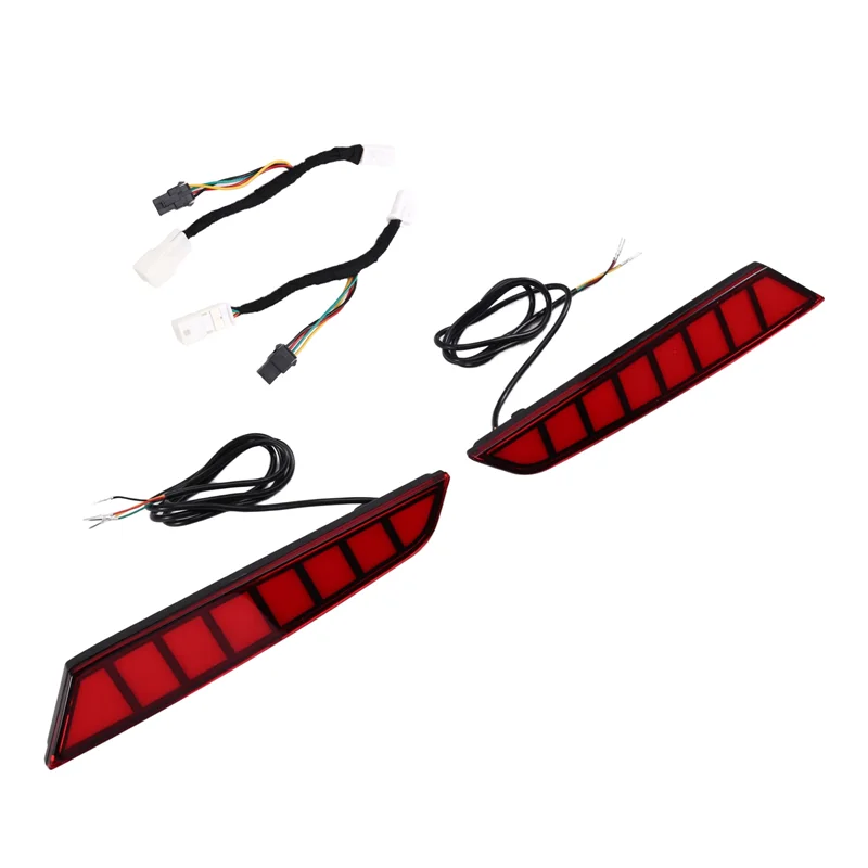 

A90Q-Car LED Tail Brake Reflector Stop Signal Lamp Rear Bumper Warning Light Turn Signal For BYD Dolphin Mini 2024 Red