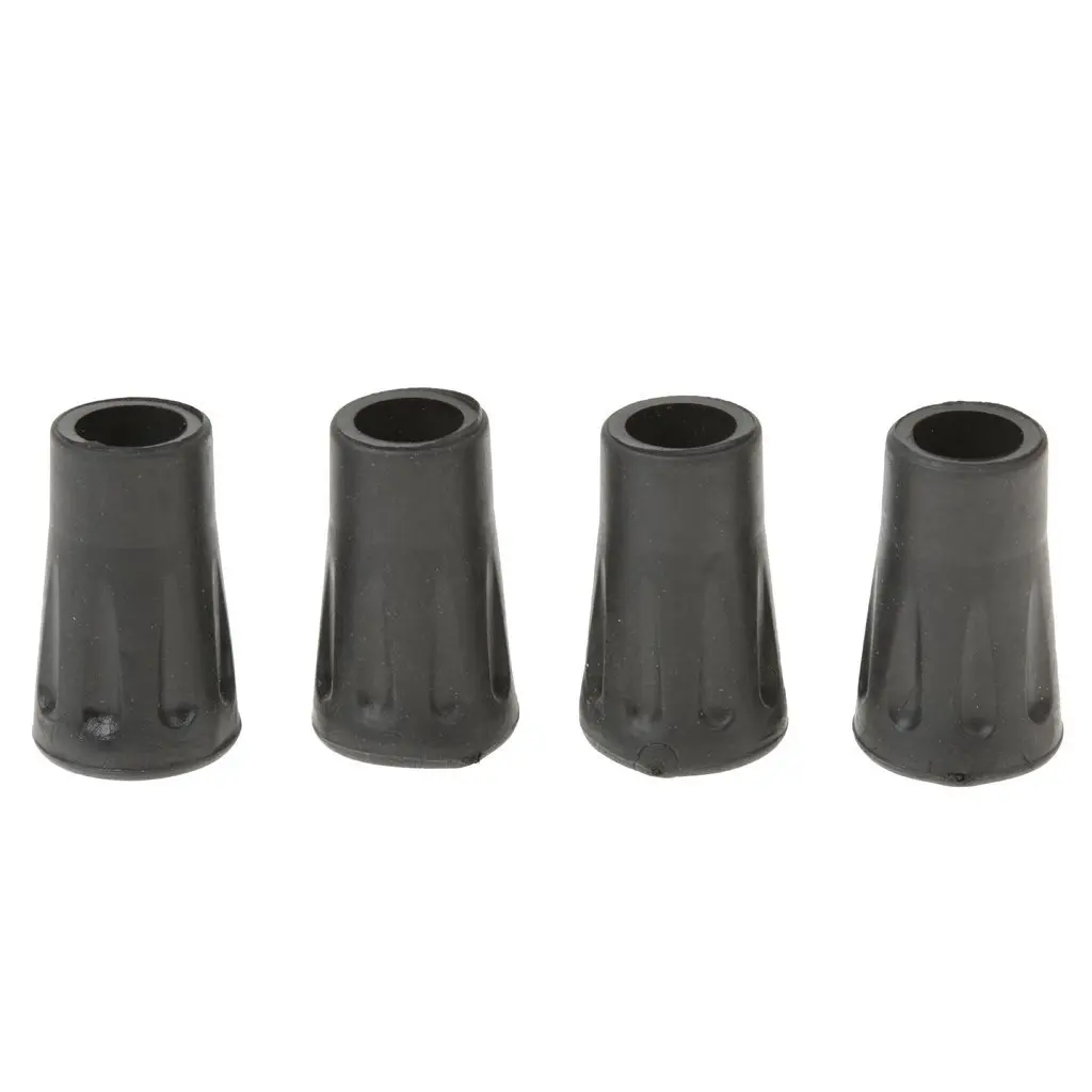 Embouts en Caoutchouc de Remplacement pour Bâton de Randonnée, 4 Pièces, 4cm
