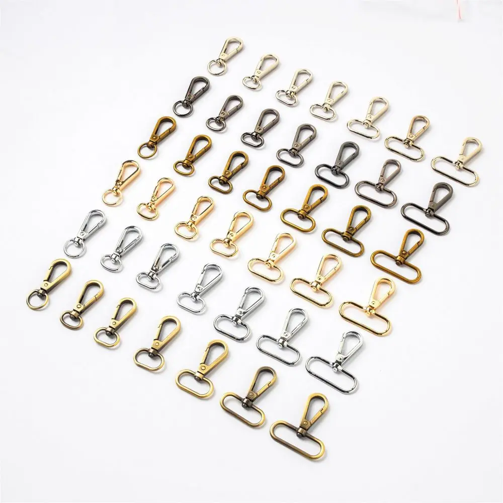 10pcs 12/15/20/25/32/38mm Metal Bags Strap Buckles Lobster Clasp Collar Carabiner Snap Hook DIY KeyChain Bag Part Accessories