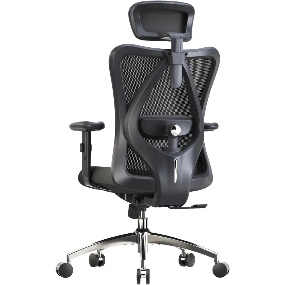 

M18 Ergonomic Office Chair for Big and Tall People Adjustable Headrest with 2D Armrest Lumbar Support and PU Wheels Swivel Tilt