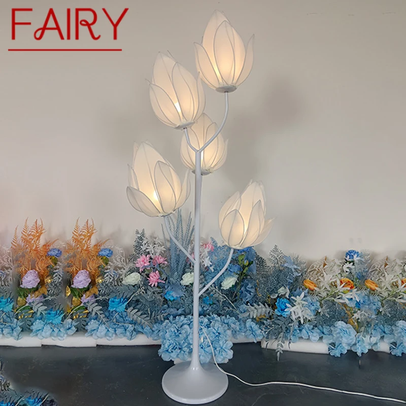 FAIRY-Modern Yulan Flower Wedding Roadlight, LED Light para a festa, palco, atmosfera festiva, decoração de fundo