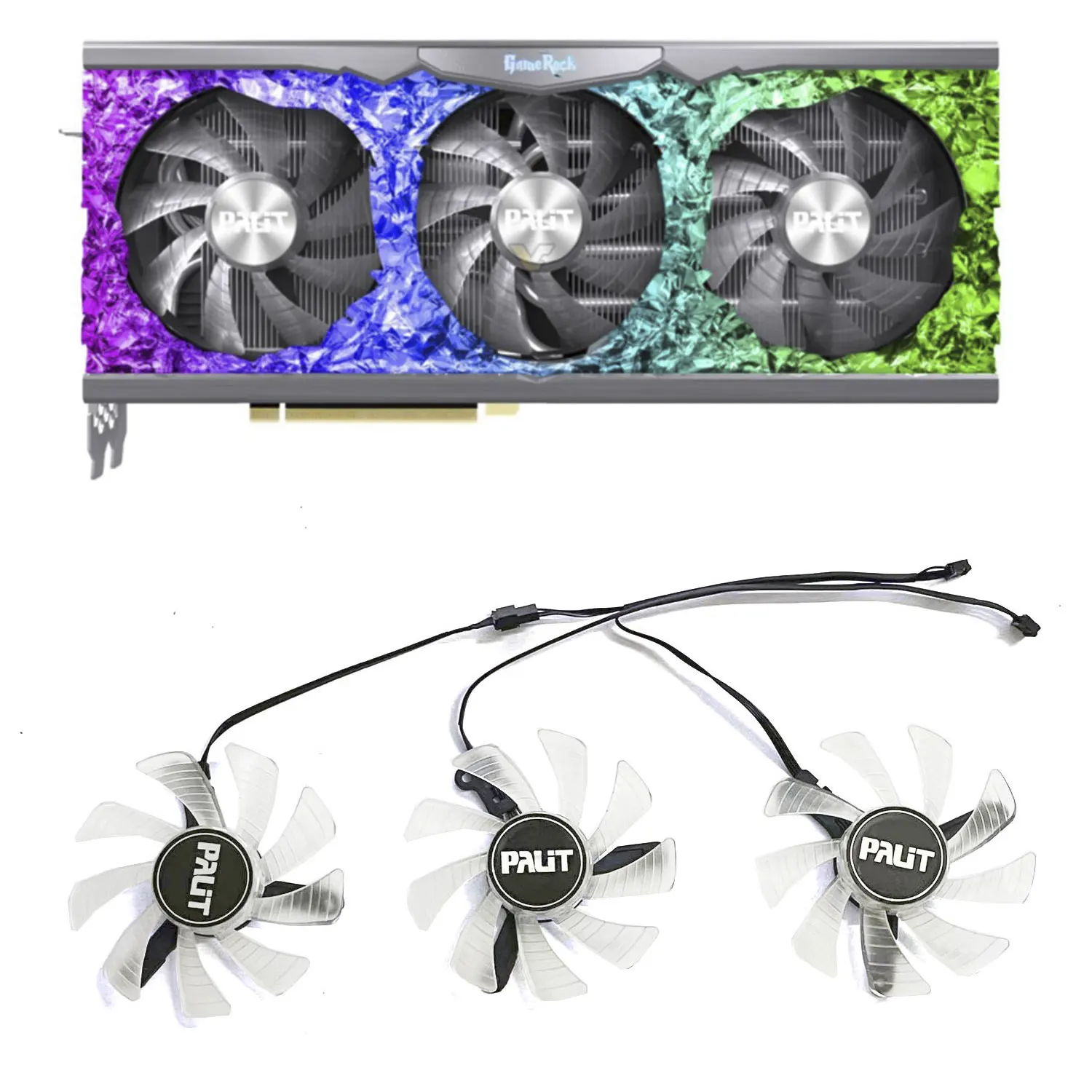 TH9215B2H-PFC01 RTX 3080 RTX 3090 Vervangen Videokaart FanFor Palit RTX 3090 3080 3070 3090 Ti 3070Ti GameRock Cooling Grafisc