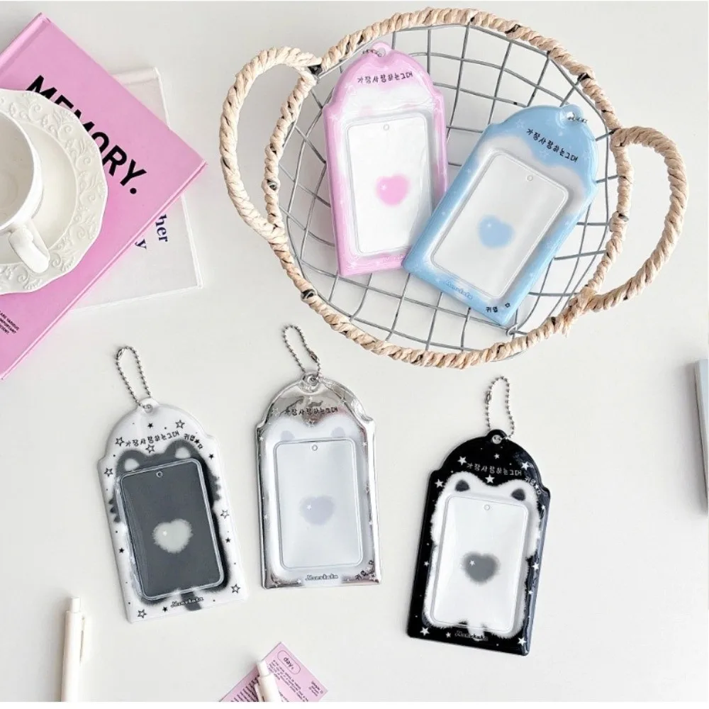 جديد 3 بوصة حامل بطاقة الصور Ins نمط سلسلة الديكور المعبود الطرفية حامل بطاقة بولي كلوريد الفينيل صور حقيبة للتخزين K-Pop المعبود