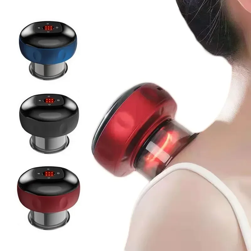 Intelligent Vacuum Cupping Multi-Functional Electric Scraping Instrument Device Breathing Heating Cupper Gua Sha Cans Cups