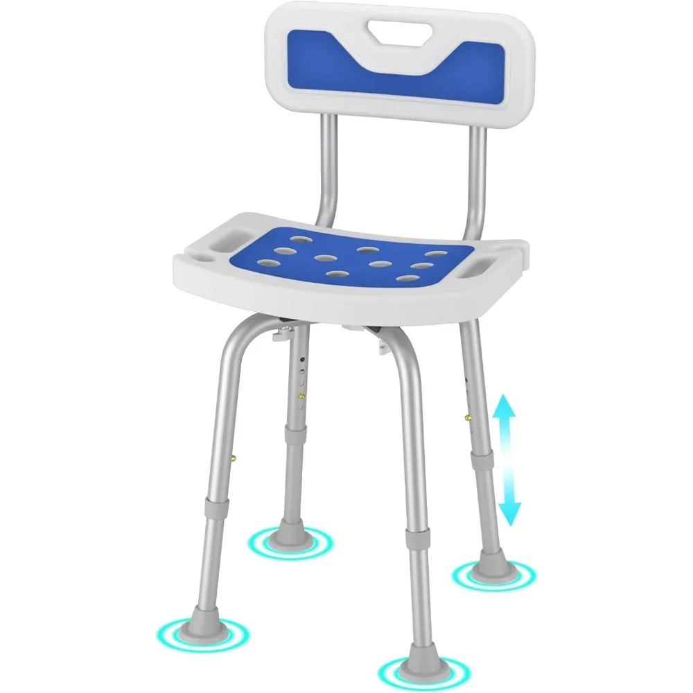 

shower chair for seniros elderly handicap disabled bariatric adults or women with back, bench seat for inside shower stall and b