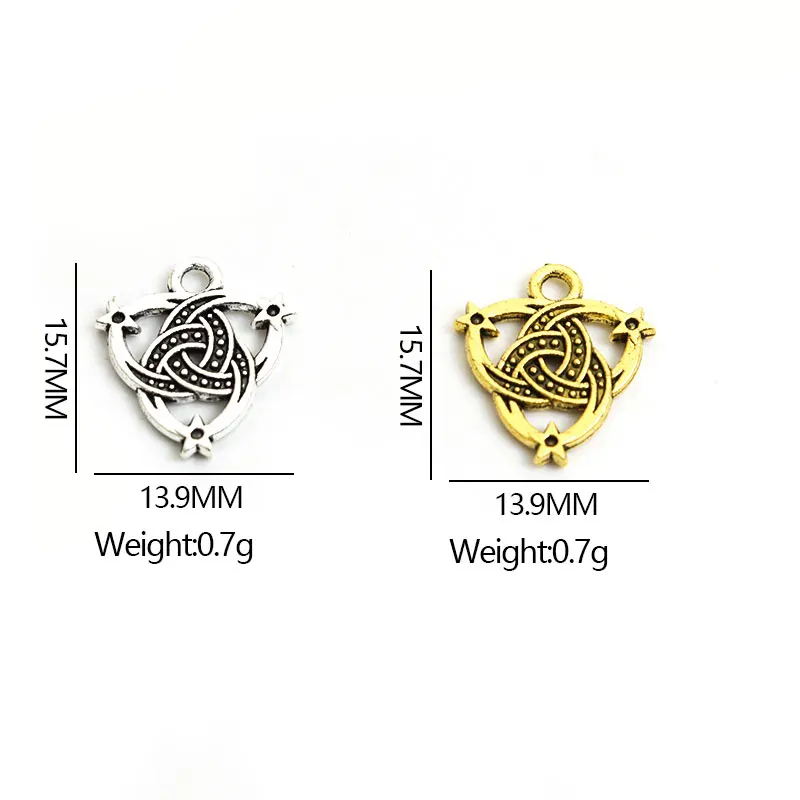 20pcs Feature Celtic Knot Alloy Charms Retro Symbol of Strength Openwork Pendants For DIY Necklace Bracelet Earrings Amulet