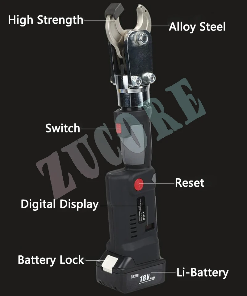 ES-30C 充電式ミニケーブルカッターポータブル小型電気油圧銅アルミケーブルはさみワイヤーペンチ