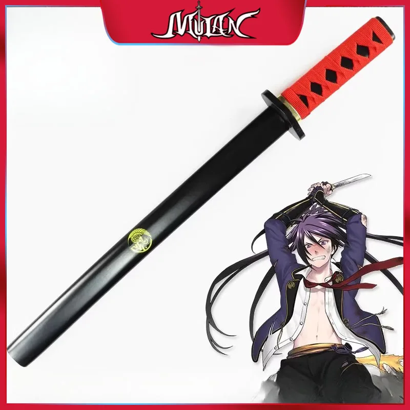 

60 CM Anime Cosplay Prop Wooden Sword Fudou Mitsutada Short Katana Cosplay Weapons Prop Full Wood Collectible Desk Ornament Toy