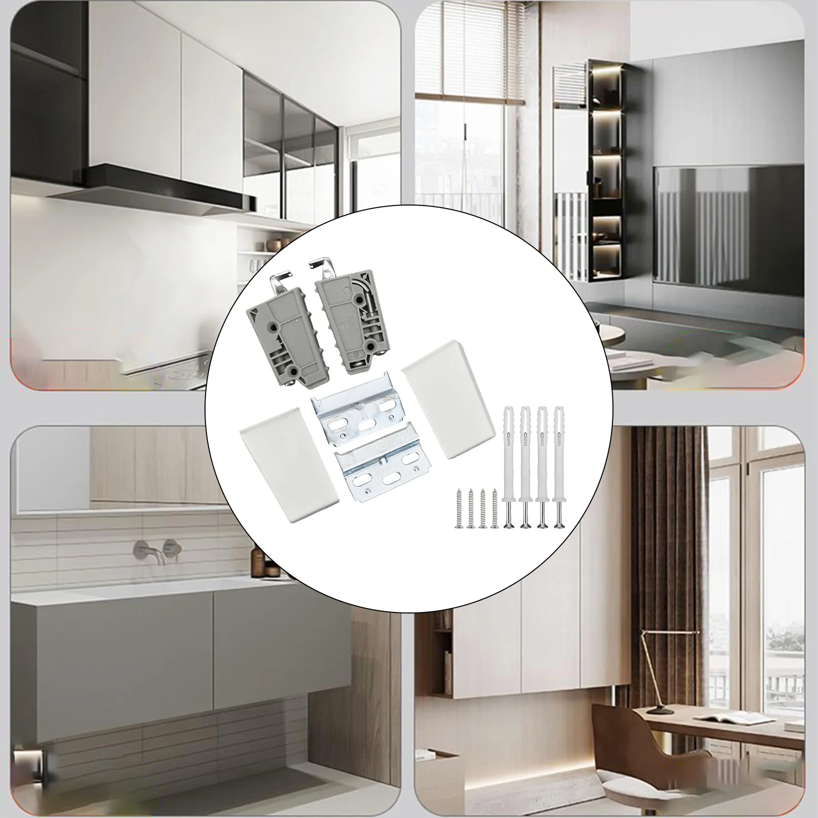 Brown Wall Mount Brackets for versatile Kitchen Organizer Robust Wall Brackets 50kg Load Capacity Discreet Aesthetic Design