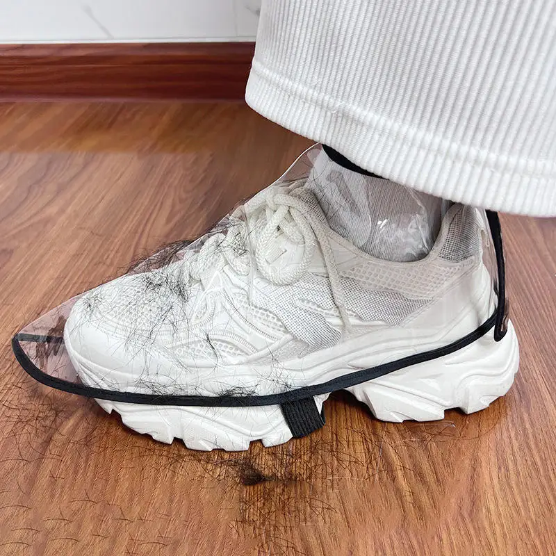 Transparente Schuhüberzüge für den Friseursalon, staubdicht, wasserdicht, rutschfest, leicht zu tragen und zu entfernen, Schuhschutz für Friseur – Detail 6
