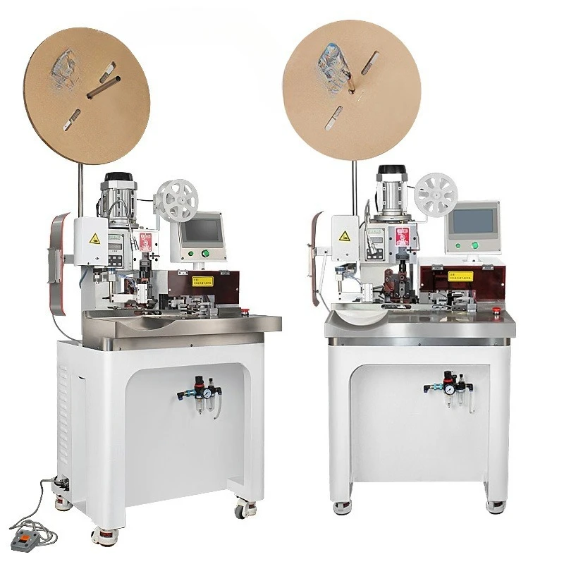 Sheathed core wire stripping machine, single-ended pressing automatic clamping, positioning, wire stripping and terminal machine
