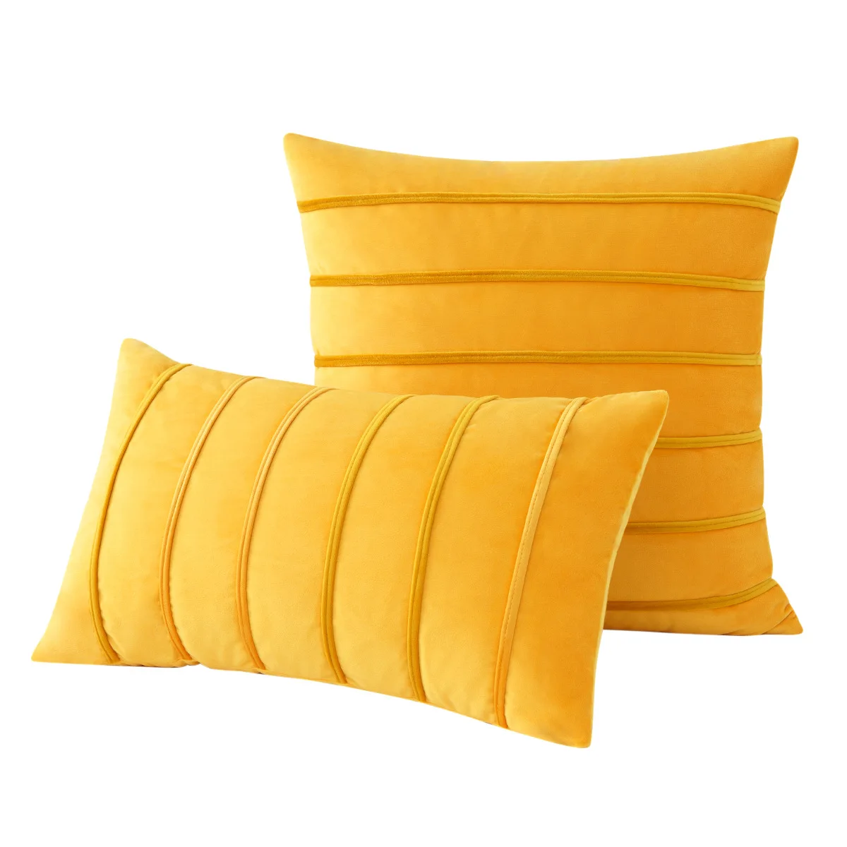 Streifen-Samt-Kissenbezug, 30 x 50 cm, 45 x 45 cm, 50 x 50 cm, luxuriöser, eleganter Kissenbezug, Bauernhaus-Lendenkissenbezug für drinnen und draußen