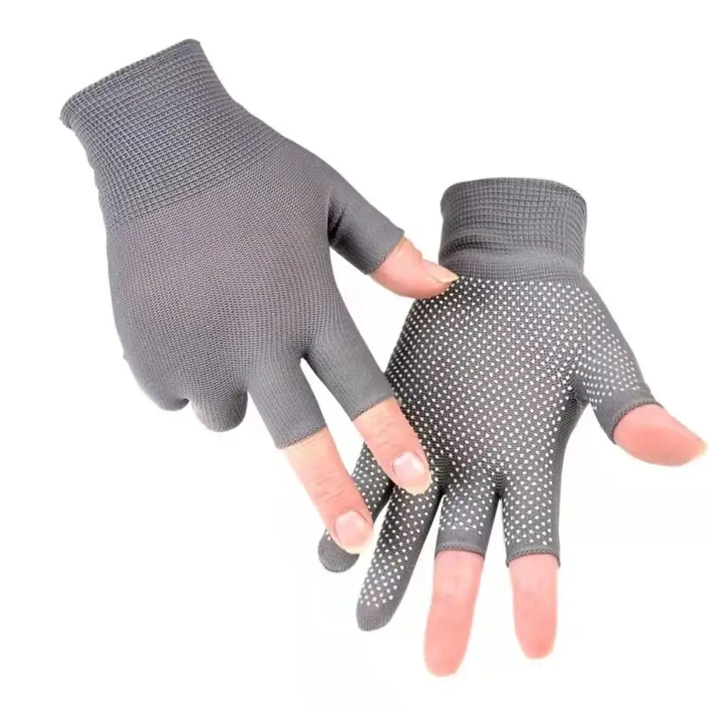 Sports/Biking Anti-Slip Fishing Gloves Open Three Finger Stretch Spring Summer Gloves Sunscreen Cycling Gloves Men/Women