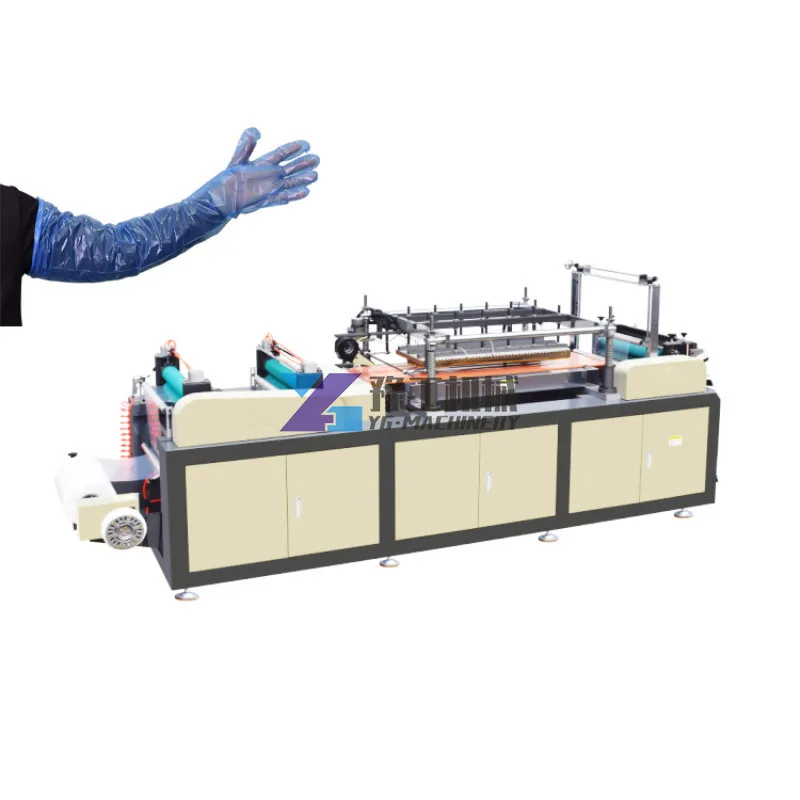 Disposable Plastic Veterinary Glove Long Sleeves Making Machine Pe Gloves Automatic Folding Making and Packing Machine