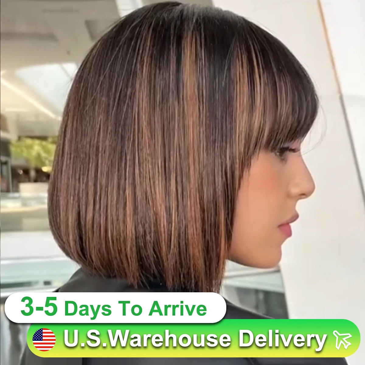 Ombre Honey Blonde 1B/30 Bob Wig Human Hair Short Straight 2x1 Lace Front Bob Wigs Remy Hair Light Brown Wigs 180% Density