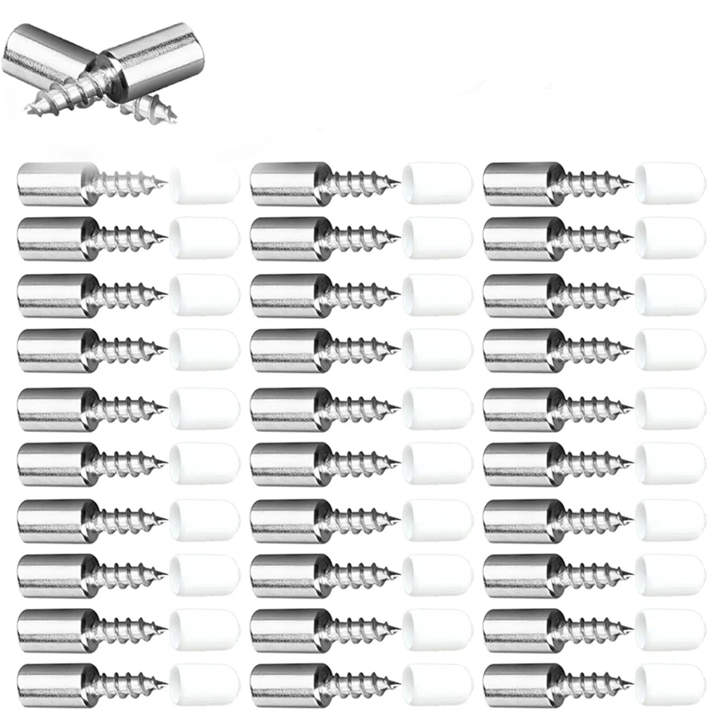 BAAG-Fixed Support Self-Tapping Cross Screw, With Rubber Sleeve Screw Plate Support Partition Bracket, Suitable For Furniture