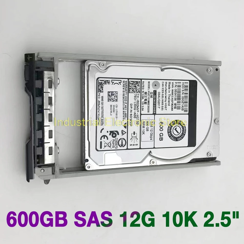 

600GB For DELL R440 R640 SAS 12G 10K 2.5" 6DWVP 06DWVP Hard Disk