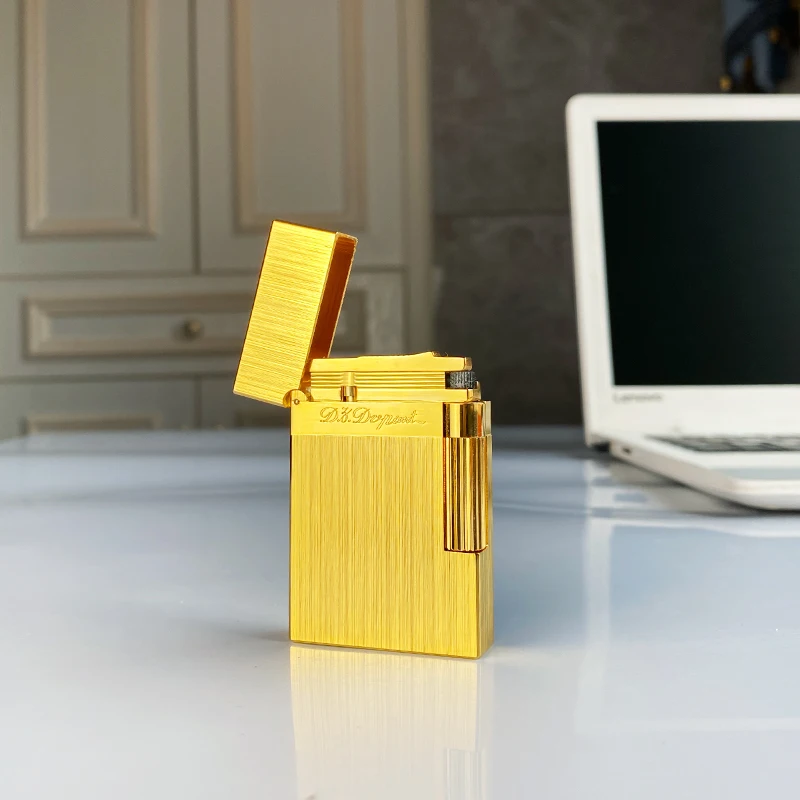 New commemorative edition single and double flame luxury lighter Ping Sound natural paint cigarette smoking butane lighter 16056