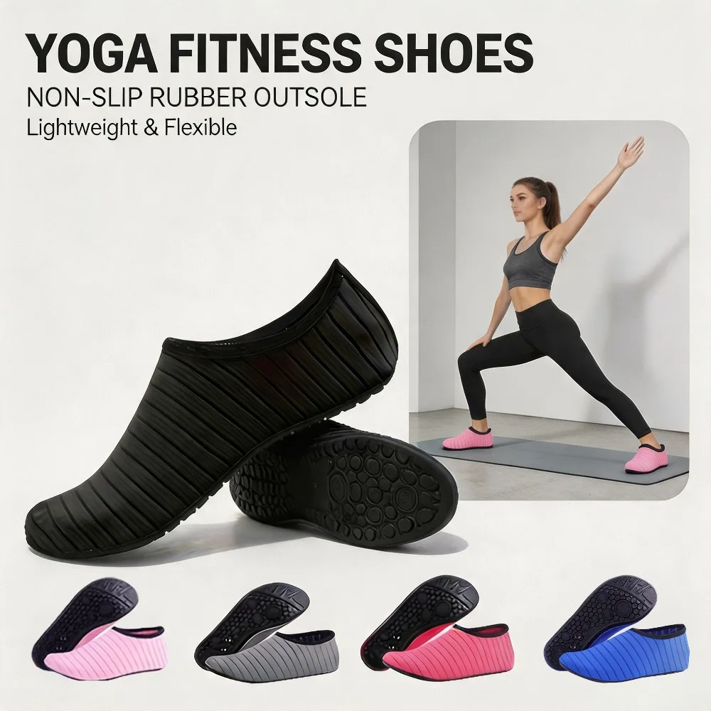 Rutschfeste Yoga-Socken für Damen, Anti-Rutsch-Gummigriff, Pilates-Socken für Indoor-Fitness, Stretching, atmungsaktive Barfuß-Trainingsschuhe