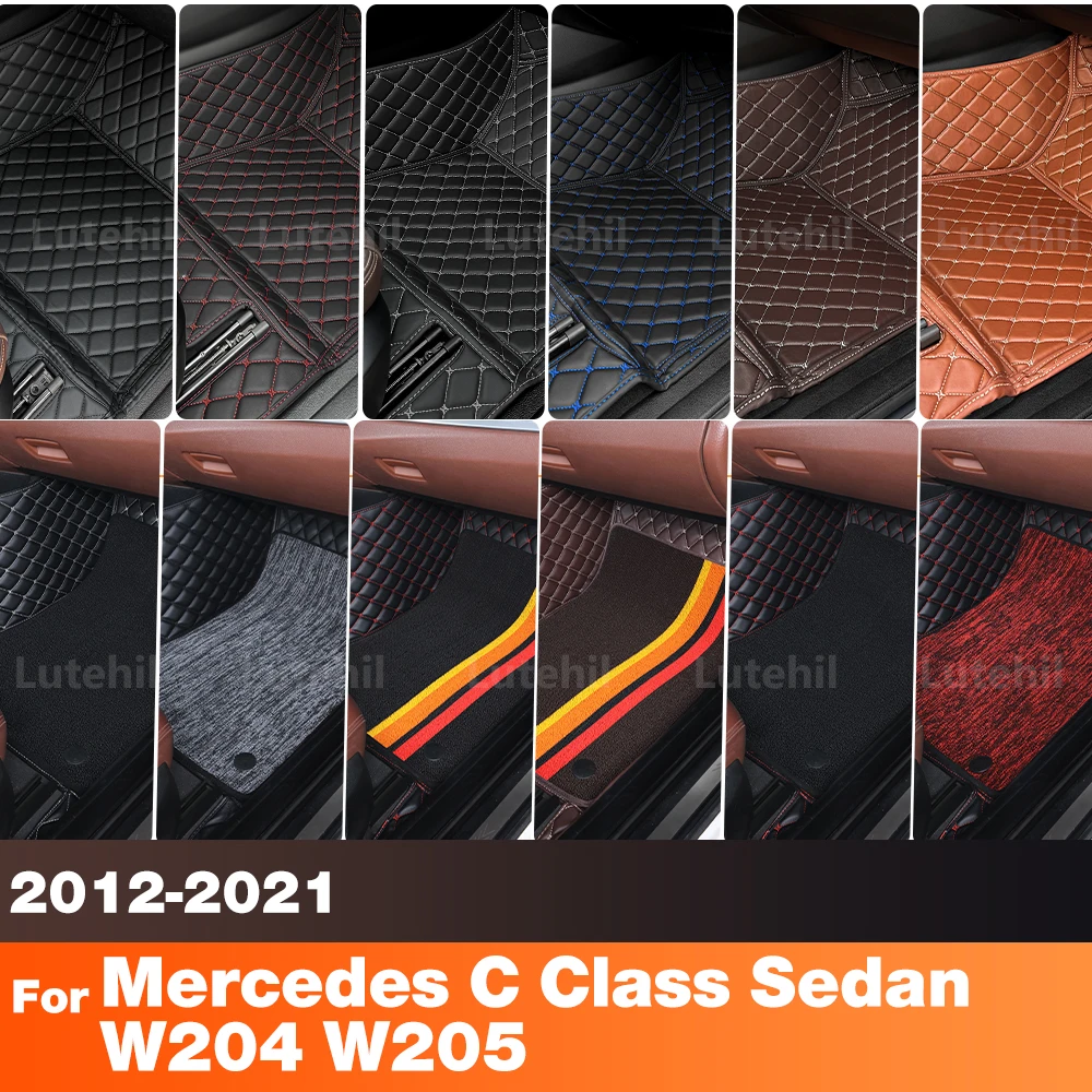 

Для Mercedes Benz C class Sedan W204 W205 2012-2021 автомобильный напольный коврик на заказ автомобильный ковер чехол аксессуары для интерьера защитные